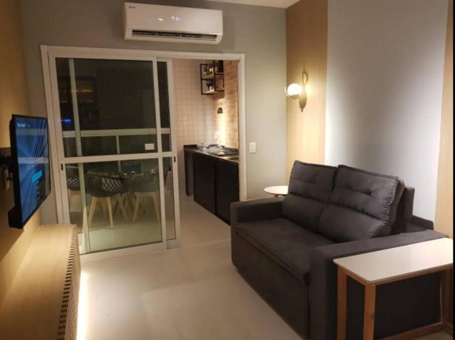 Ap Frente Mar Com Ar-Condicionado E Varanda Gourmet Mongagua Luaran gambar