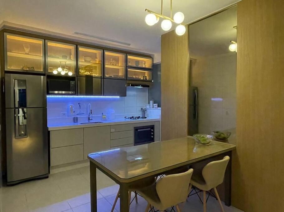 Ap Frente Mar Com Ar-Condicionado E Varanda Gourmet Mongagua Luaran gambar
